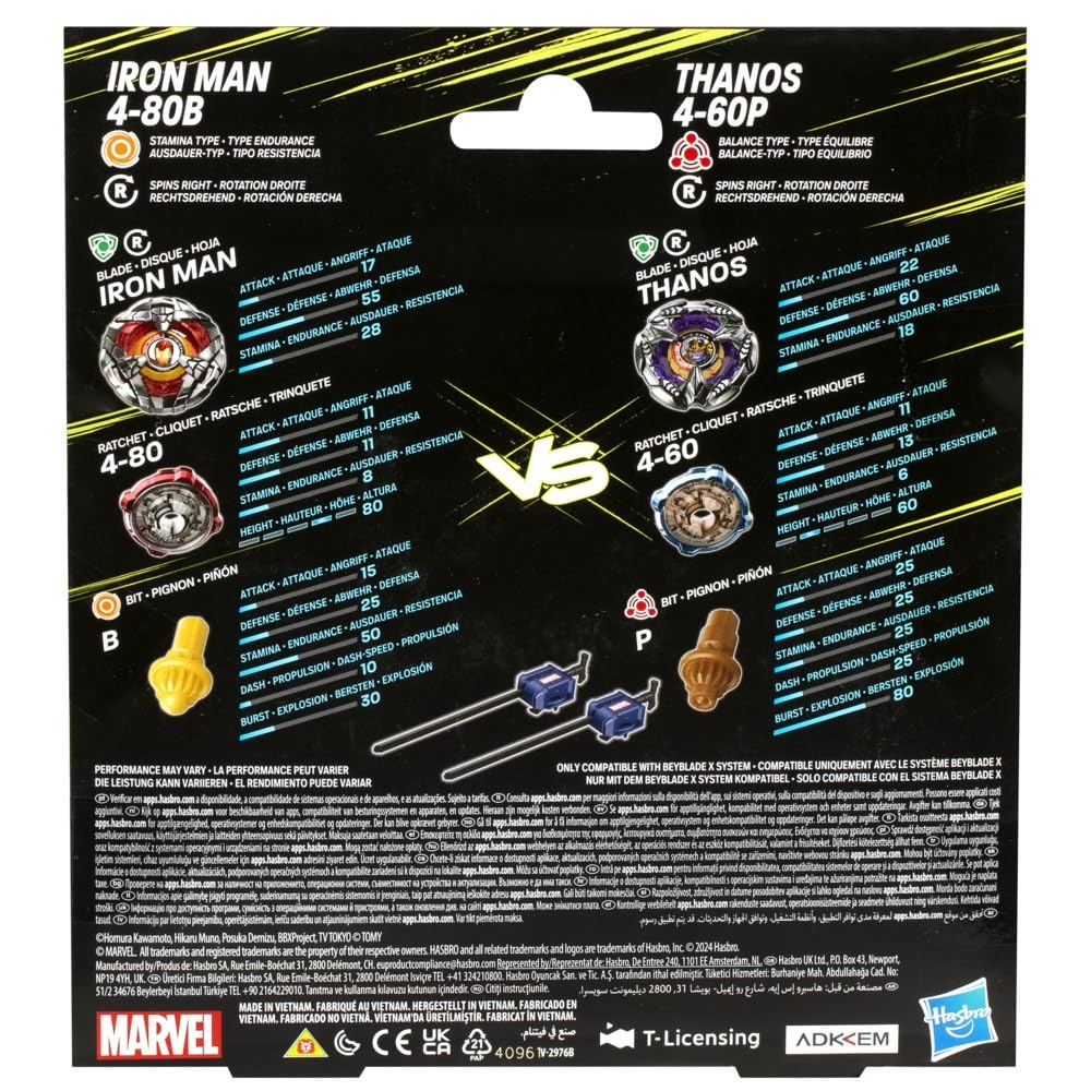 beyblade-x-marvel-iron-man-vs-thanos-multipack-2-kreisel-set image 4