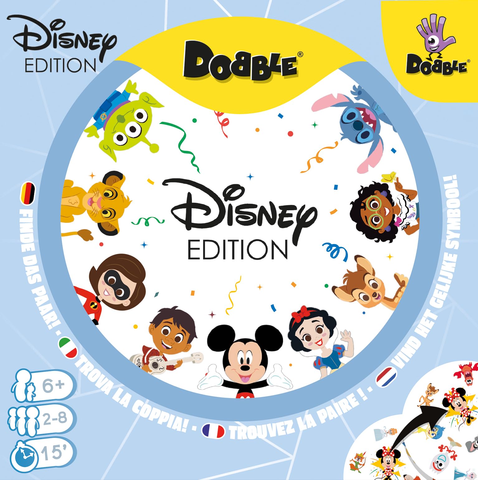 asmodee-dobble-disney-kartenspiel-2-8-spieler-ab-6-jahren image 2
