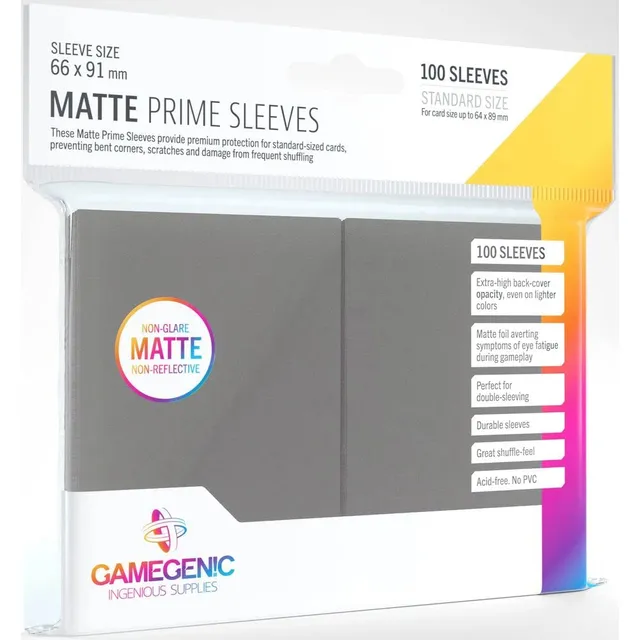 gamegenic-matte-prime-sleeves-kartenh-llen-dark-gray-100-st-ck image 1