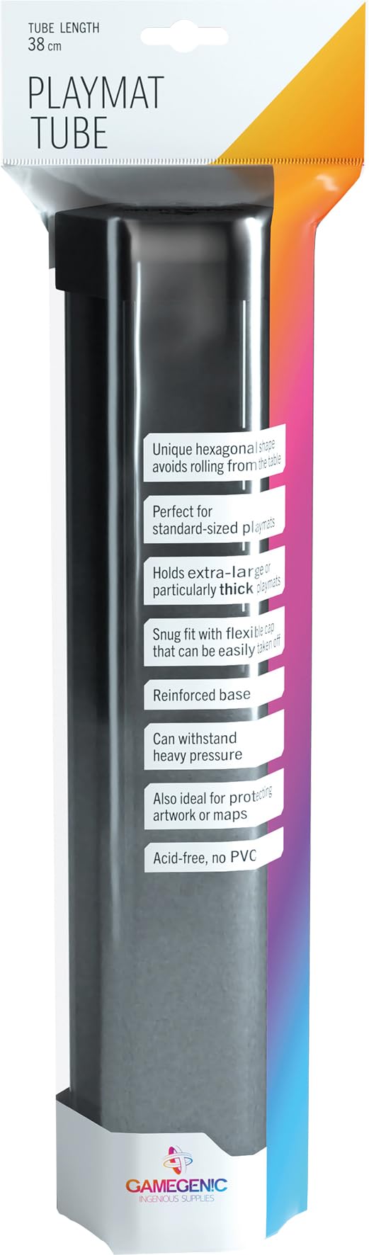 gamegenic-playmat-tube-spielmattentasche-schwarz-sechseckig image 2