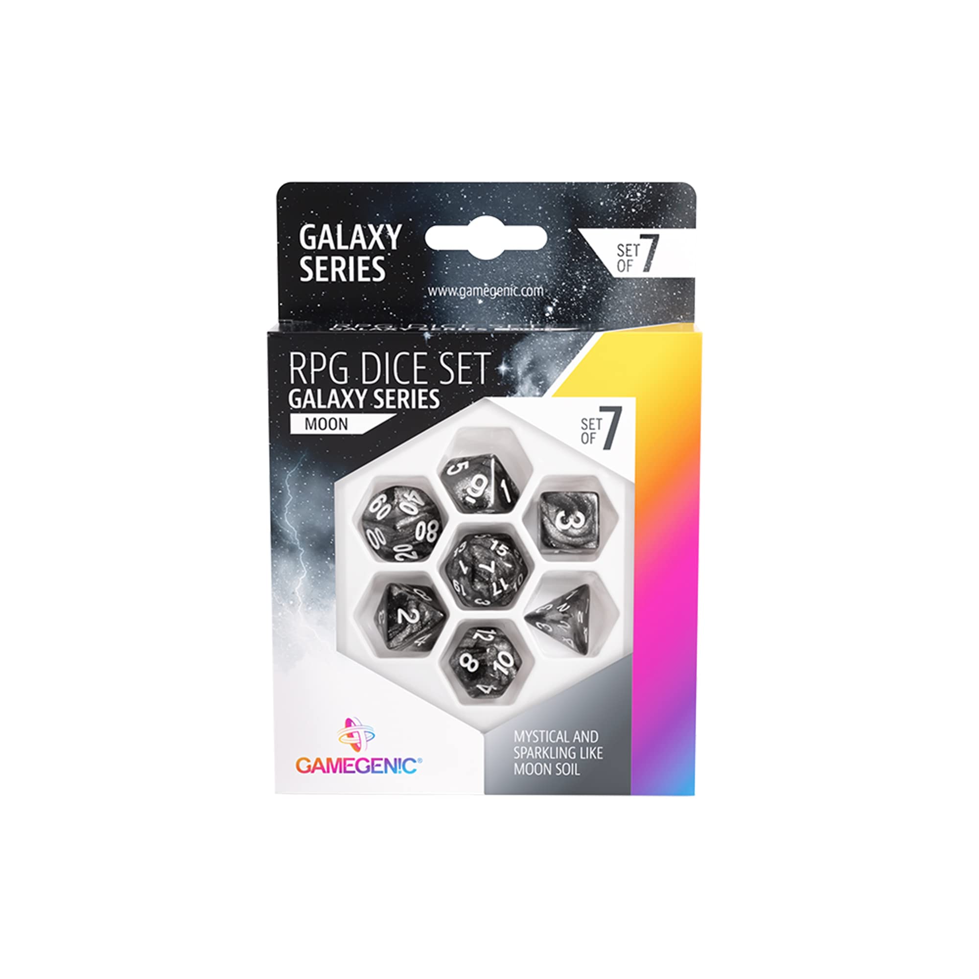 gamegenic-galaxy-moon-rpg-dice-set-7-w-rfel-resin image 1