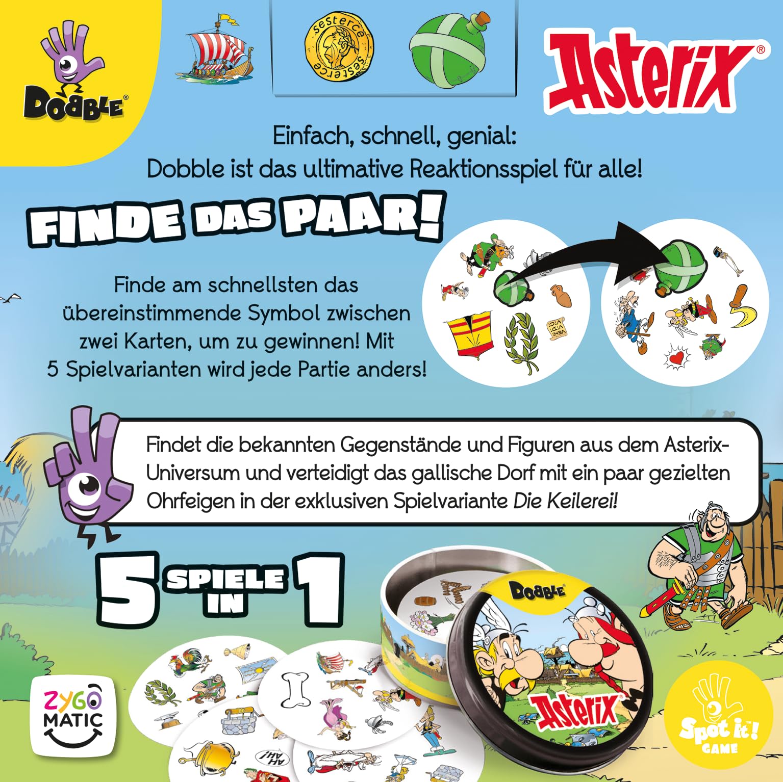 dobble-asterix-kartenspiel-in-metalldose-f-r-2-8-spieler image 4