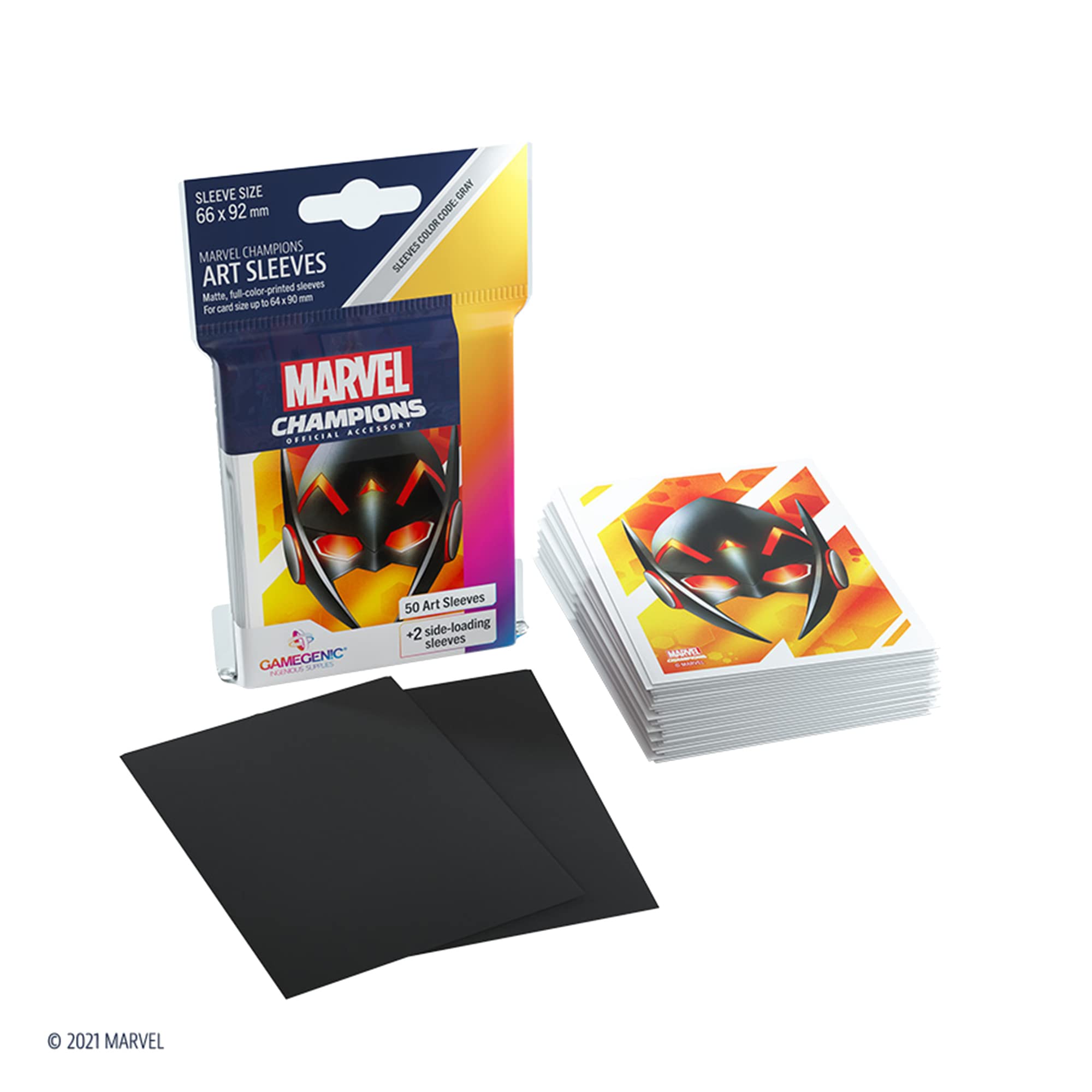gamegenic-marvel-champions-wasp-sleeves-grau-50-st-ck image 2