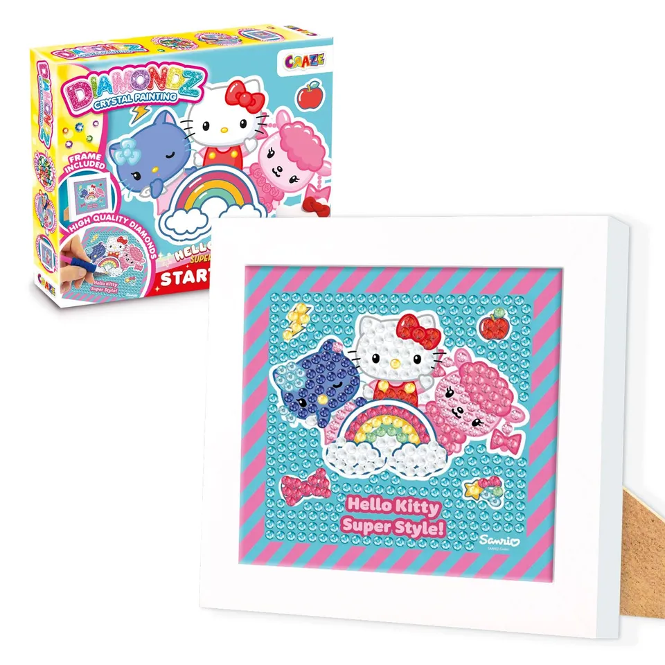 craze-diamondz-hello-kitty-diamond-painting-set-15x15-mit-rahmen image 1