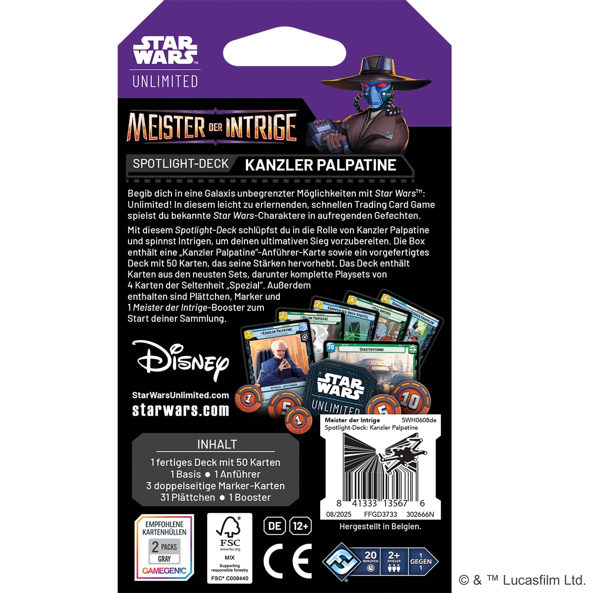 star-wars-unlimited-meister-der-intrige-palpatine-deck-tcg image 3