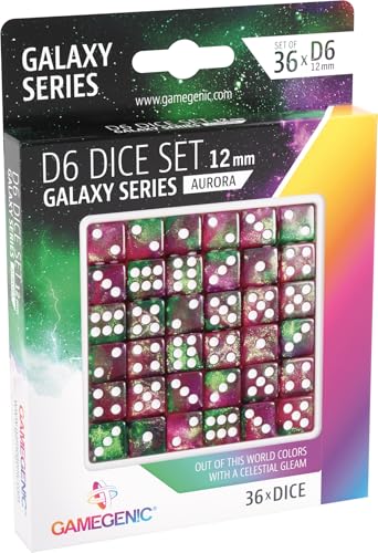 gamegenic-galaxy-aurora-d6-dice-set-12mm-w-rfelset-36er-acryl image 6