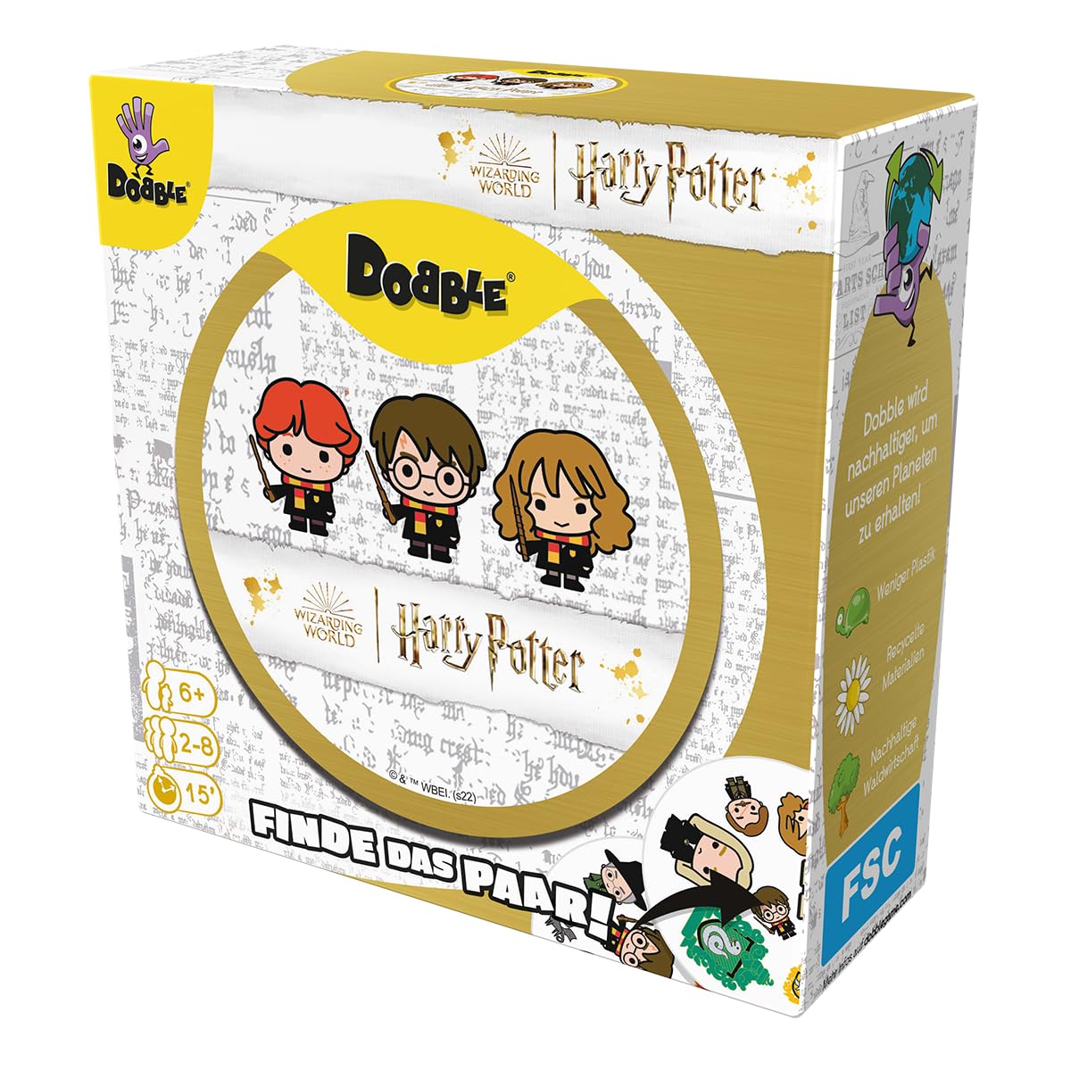 asmodee-dobble-harry-potter-kartenspiel-eco-sleeve-2-8-spieler image 3