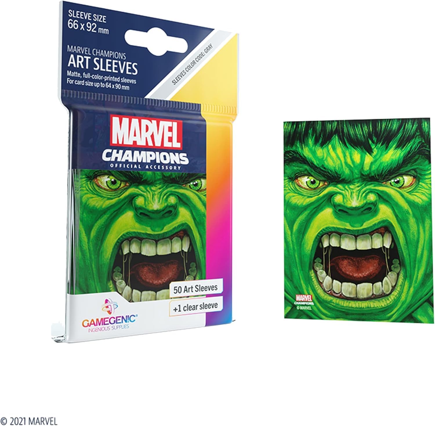 gamegenic-marvel-champions-hulk-kartenh-llen-50-1-matt-grau image 2