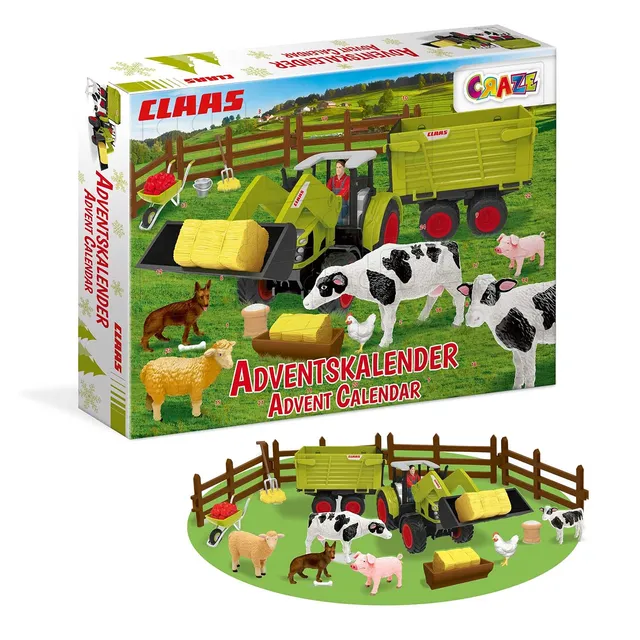 craze-claas-adventskalender-bauernhof-traktor-f-r-kinder-24-teile image 1