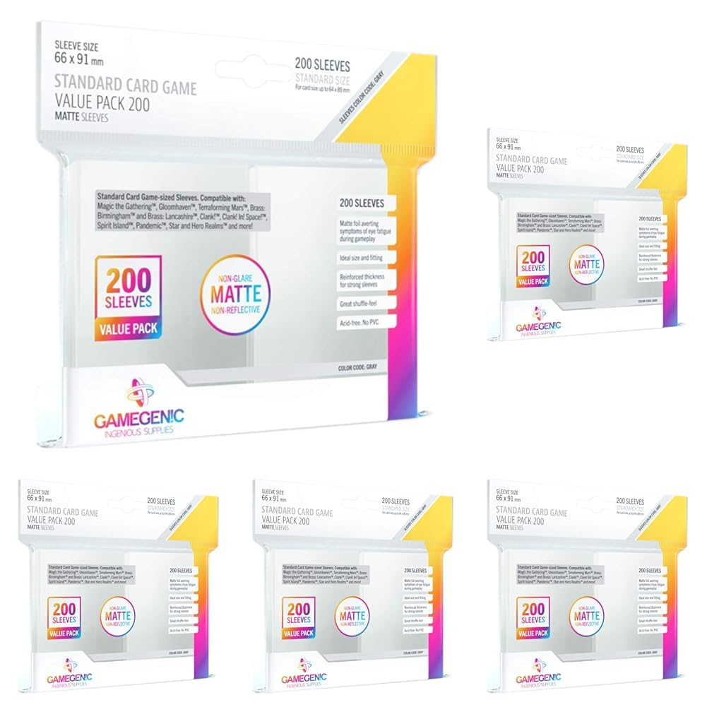 gamegenic-matte-standard-sleeve-value-pack-200-kartenh-llen image 6