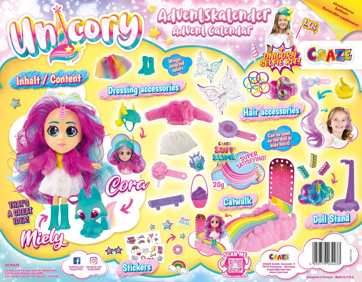 craze-unicory-spielzeug-adventskalender-einhorn-24-puppe image 2