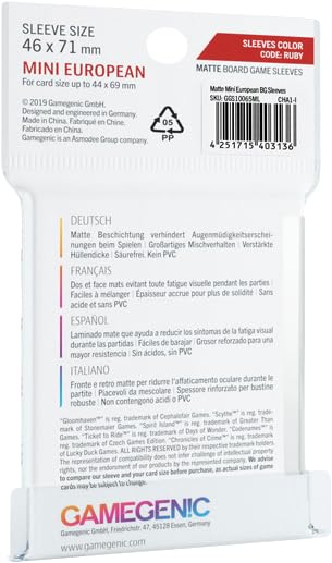 gamegenic-matte-mini-european-sleeves-46x71-50-st-ck-transparent image 3