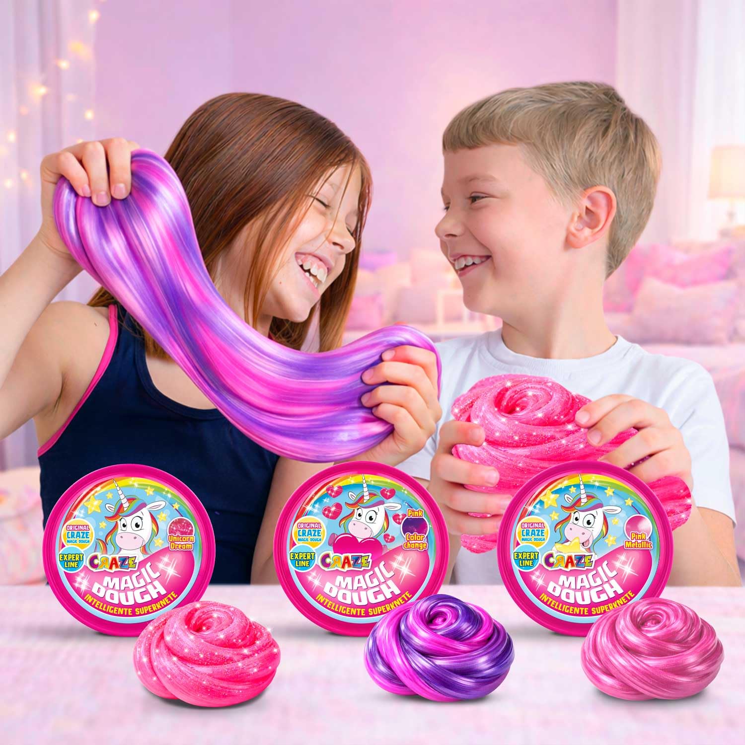 craze-magic-dough-expert-unicorn-intelligente-knete-70g-pink image 6