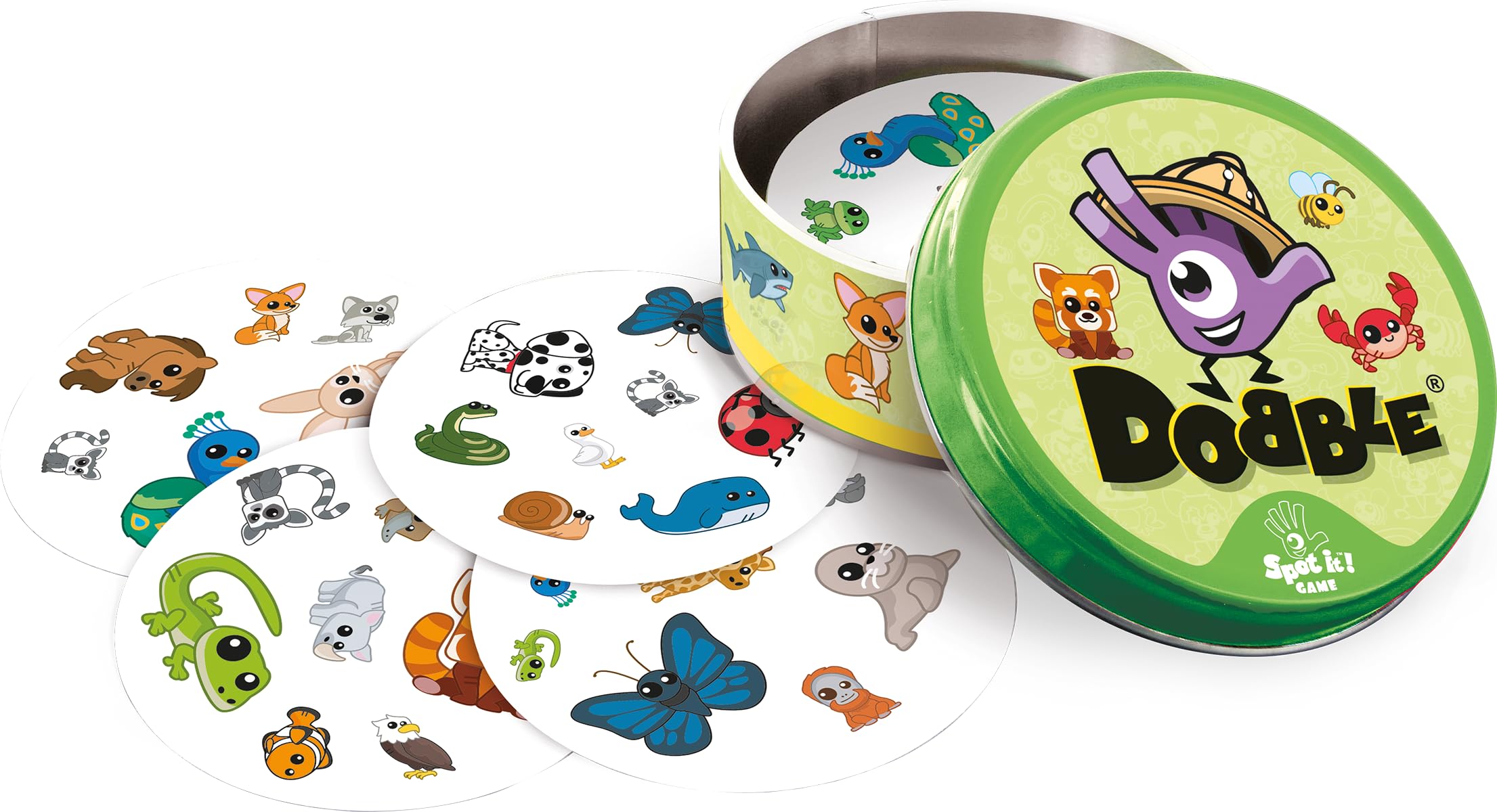 asmodee-dobble-kids-kartenspiel-eco-sleeves-tiermotive image 5