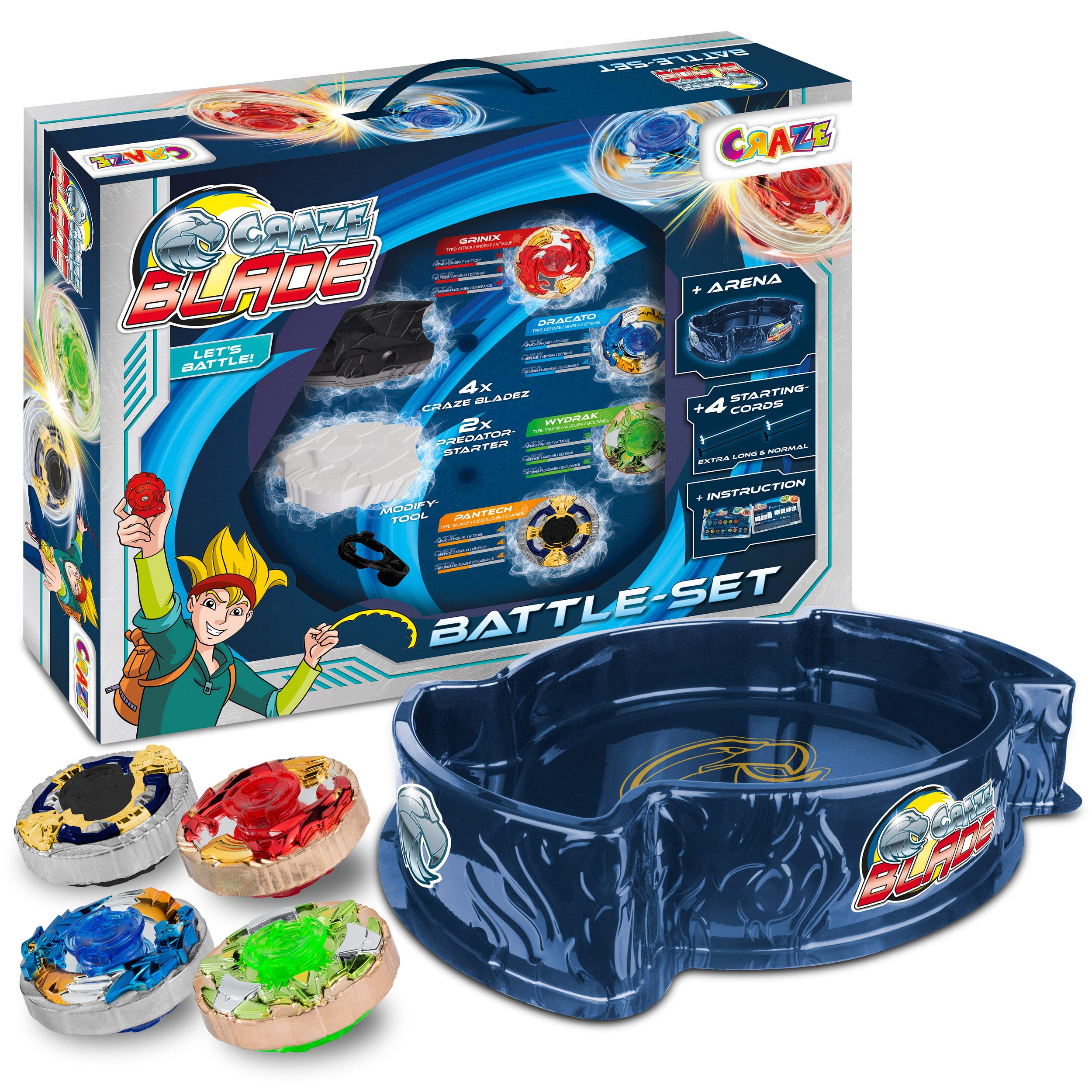 craze-blade-evolution-kampfkreisel-4er-battle-set-metall-arena image 1
