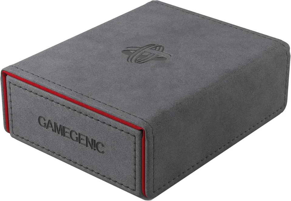 gamegenic-token-keep-kartenbox-grau-rot-mit-magnetverschluss image 1