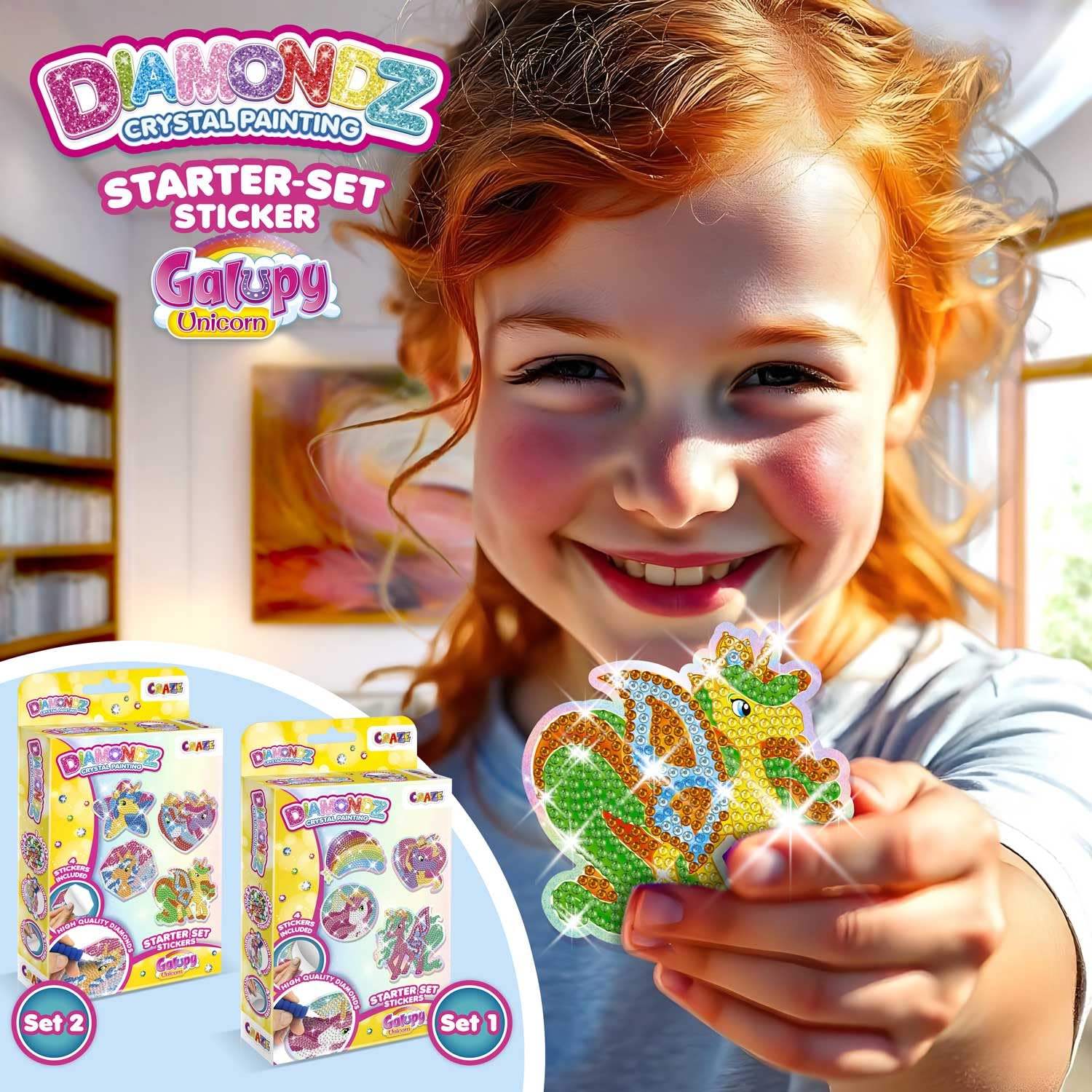 craze-diamondz-galupy-unicorn-diamond-painting-sticker-starter-set image 6