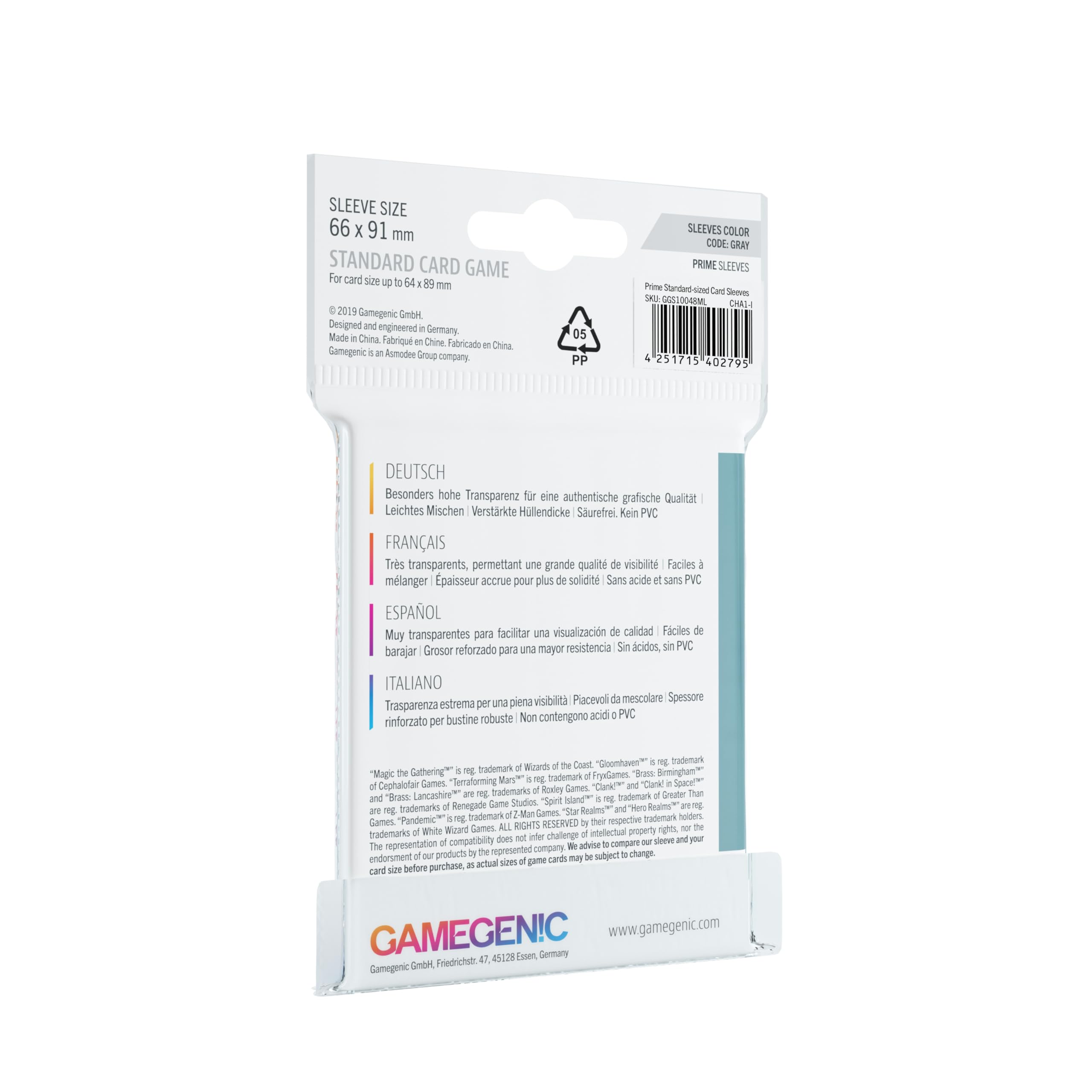 gamegenic-prime-standard-card-sleeves-transparent-50-stk image 2