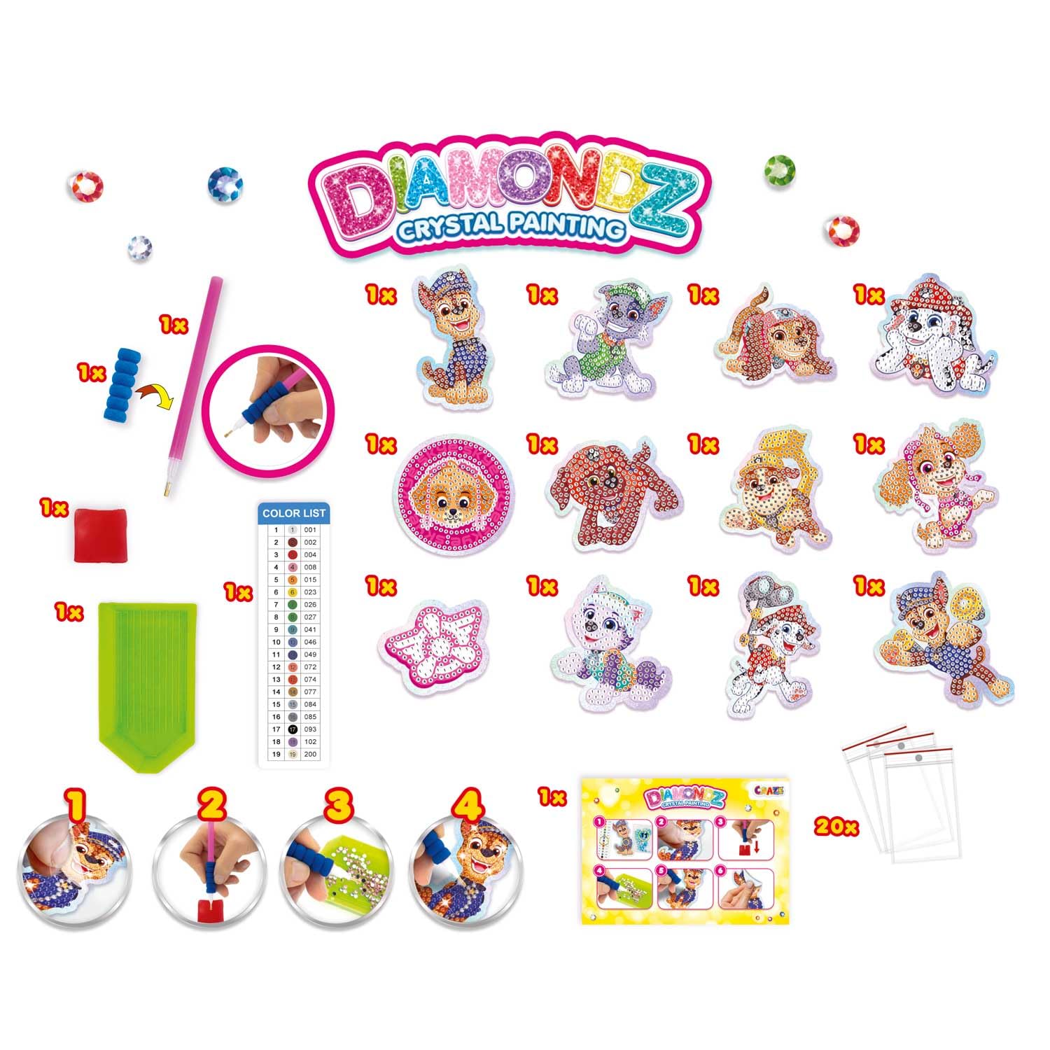 craze-diamondz-paw-patrol-mega-sticker-diamond-painting-12-vorlagen image 7