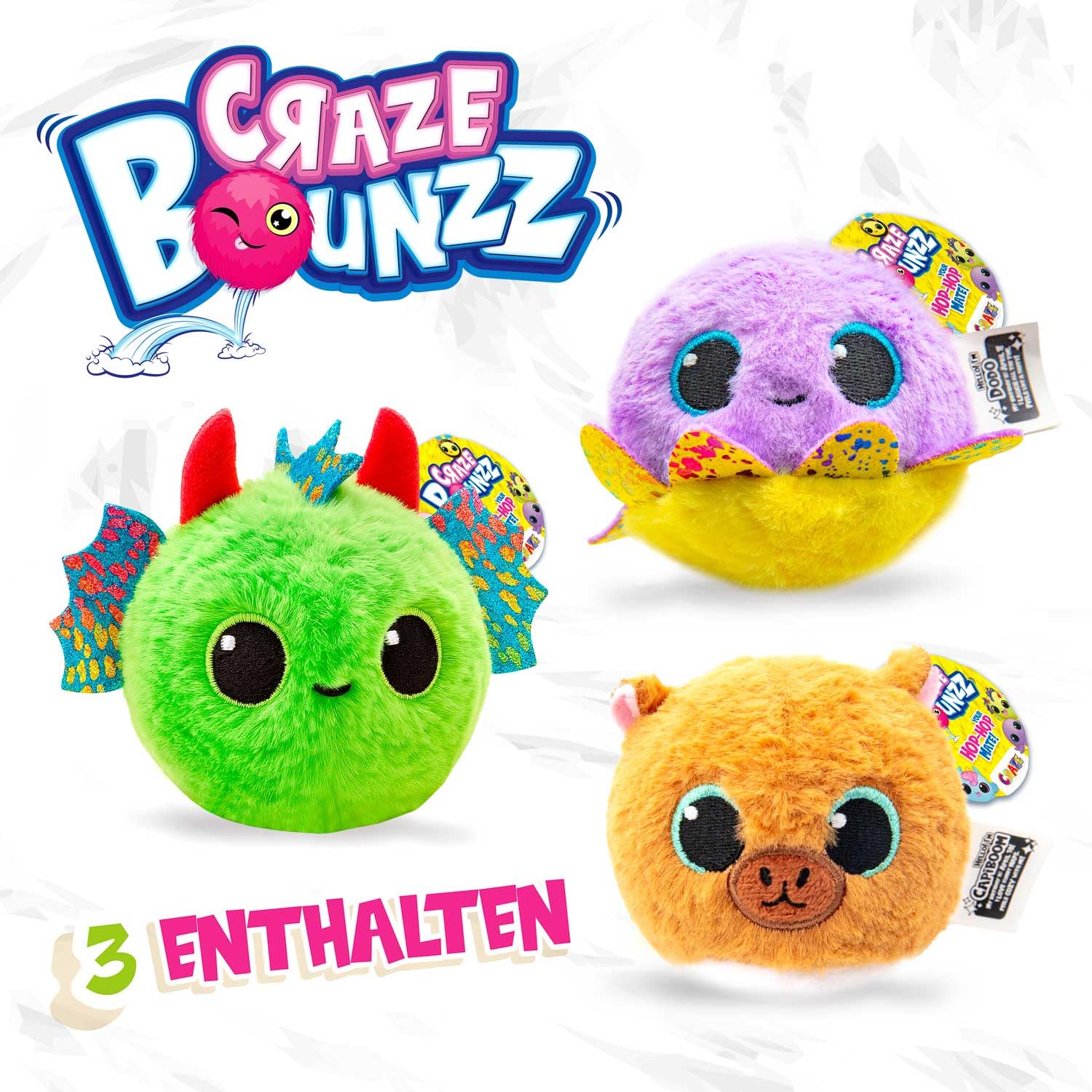 craze-bounzz-funpack-3er-h-pfende-pl-schtiere-ab-3 image 2