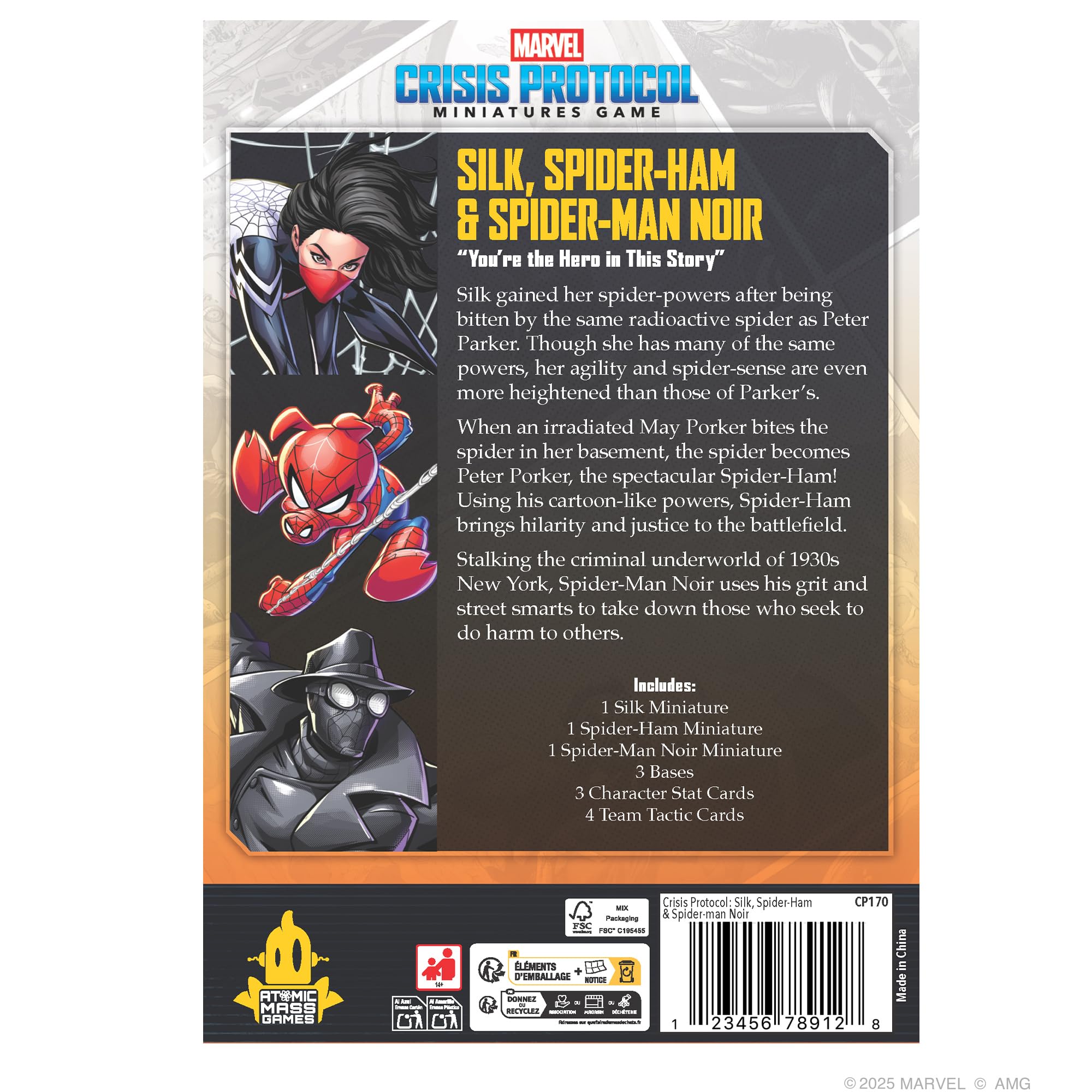marvel-crisis-protocol-silk-spider-ham-spider-man-noir-pack image 2
