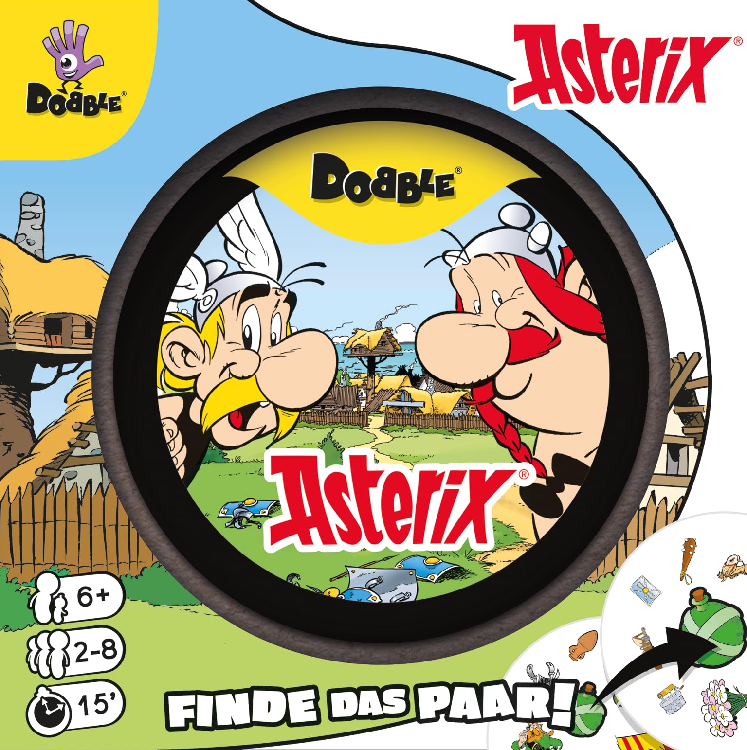 dobble-asterix-kartenspiel-in-metalldose-f-r-2-8-spieler image 2